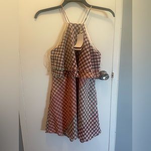 Nwt Zara Trafaluc Collection Checkered Multicolored Top With pockets size s